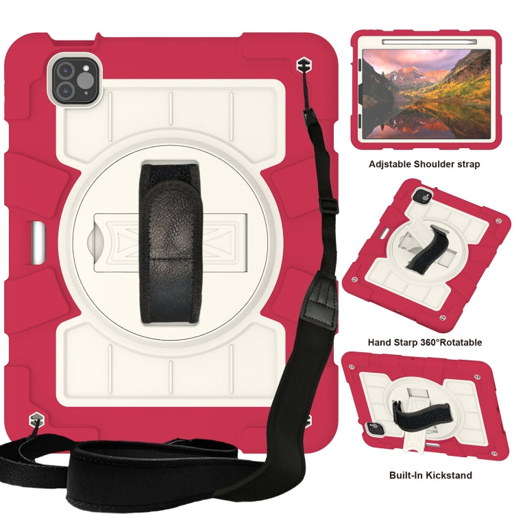 Silicone Hybrid PC Shockproof Tablet Case with Shoulder Strap, For iPad Air 2020 / 2022 10.9, For iPad 10.2 2021 / 2020 / 2019