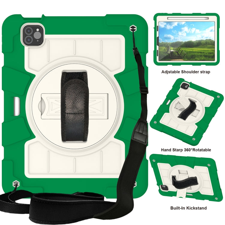 Silicone Hybrid PC Shockproof Tablet Case with Shoulder Strap, For iPad Air 2020 / 2022 10.9, For iPad 10.2 2021 / 2020 / 2019