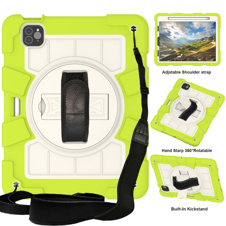 Silicone Hybrid PC Shockproof Tablet Case with Shoulder Strap, For iPad Air 2020 / 2022 10.9, For iPad 10.2 2021 / 2020 / 2019