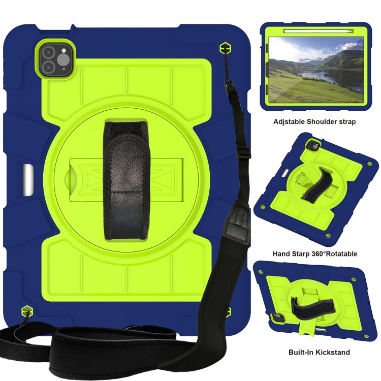 Silicone Hybrid PC Shockproof Tablet Case with Shoulder Strap, For iPad Air 2020 / 2022 10.9, For iPad 10.2 2021 / 2020 / 2019