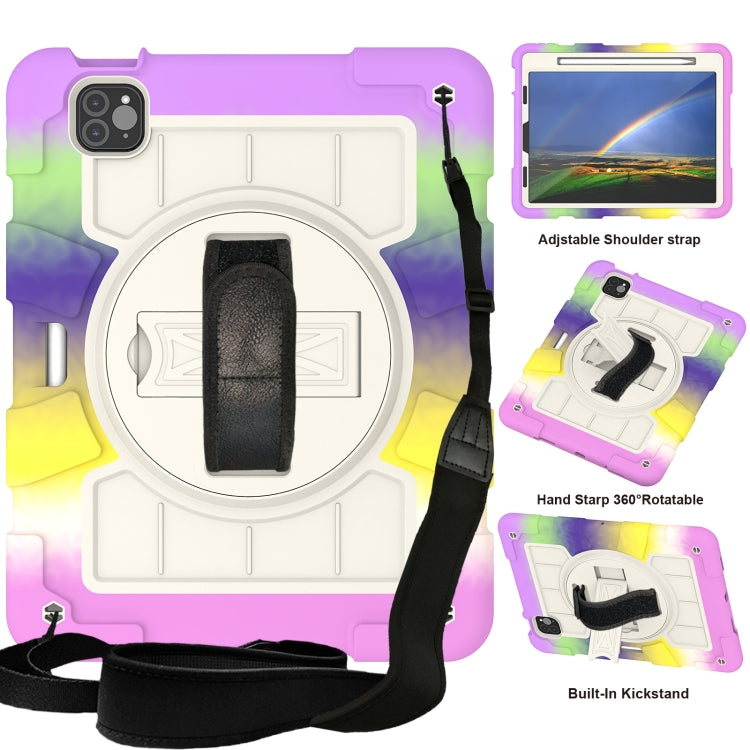 Silicone Hybrid PC Shockproof Tablet Case with Shoulder Strap, For iPad Air 2020 / 2022 10.9, For iPad 10.2 2021 / 2020 / 2019