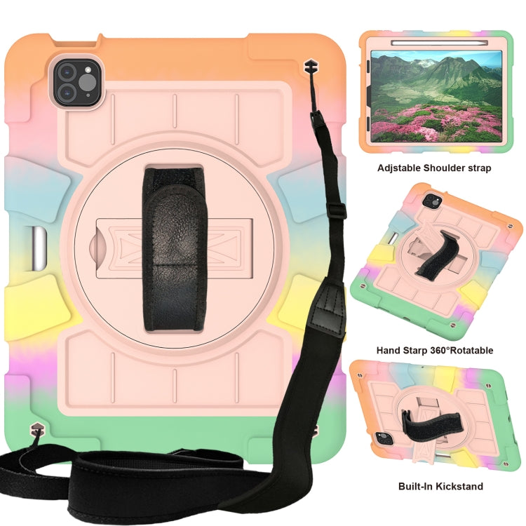 Silicone Hybrid PC Shockproof Tablet Case with Shoulder Strap, For iPad Air 2020 / 2022 10.9, For iPad 10.2 2021 / 2020 / 2019