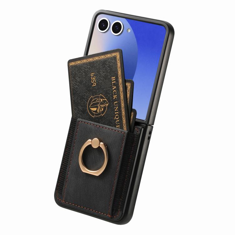 Retro Skin-feel Ring Card Bag Phone Case