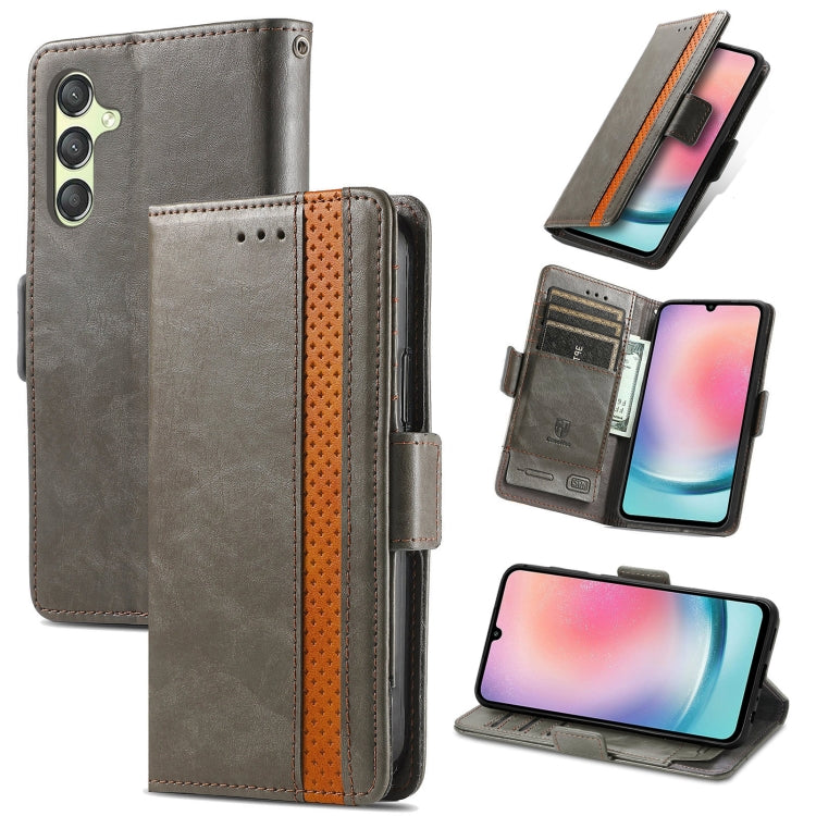 CaseNeo Splicing Dual Magnetic Buckle Leather Phone Case, For Samsung Galaxy A25 5G, For Samsung Galaxy S23 FE 5G, For Samsung Galaxy A24 4G