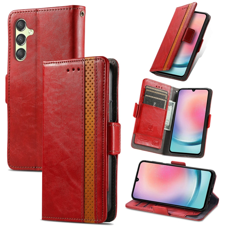 CaseNeo Splicing Dual Magnetic Buckle Leather Phone Case, For Samsung Galaxy A25 5G, For Samsung Galaxy S23 FE 5G, For Samsung Galaxy A24 4G