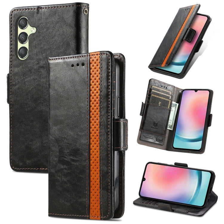 CaseNeo Splicing Dual Magnetic Buckle Leather Phone Case, For Samsung Galaxy A25 5G, For Samsung Galaxy S23 FE 5G, For Samsung Galaxy A24 4G