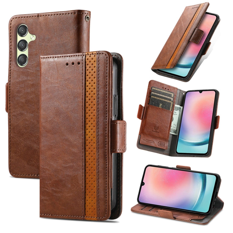 CaseNeo Splicing Dual Magnetic Buckle Leather Phone Case, For Samsung Galaxy A25 5G, For Samsung Galaxy S23 FE 5G, For Samsung Galaxy A24 4G