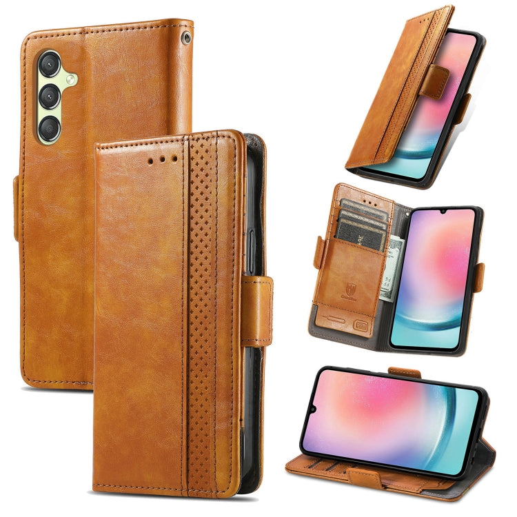 CaseNeo Splicing Dual Magnetic Buckle Leather Phone Case, For Samsung Galaxy A25 5G, For Samsung Galaxy S23 FE 5G, For Samsung Galaxy A24 4G