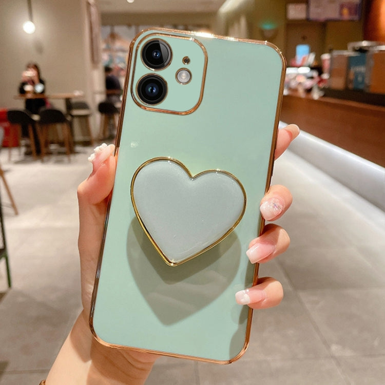 Electroplating Love Heart Holder TPU Phone Case, For iPhone 12, For iPhone 12 Pro Max, For iPhone 12 Pro, For iPhone 12 mini