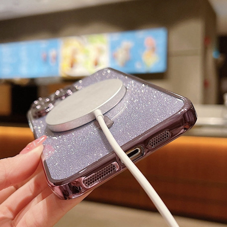 Glitter Electroplating MagSafe TPU Phone Case, For iPhone 15 Plus, For iPhone 15, For iPhone 14 Plus