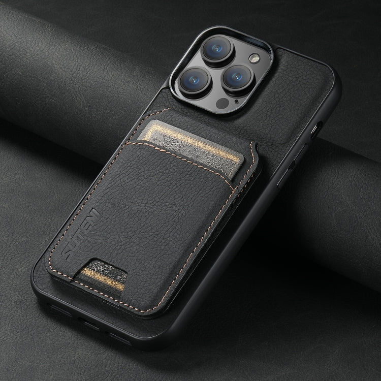 Suteni H02 Litchi Leather Card Wallet Stand Back Phone Case, For iPhone 11 Pro, For iPhone XR, For iPhone XS Max, For iPhone X / XS
