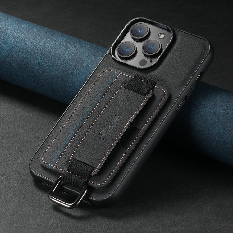 Suteni H13 Litchi Leather Wrist Strap Wallet Back Phone Case, For iPhone 11 Pro, For iPhone XR, For iPhone XS Max, For iPhone X / XS
