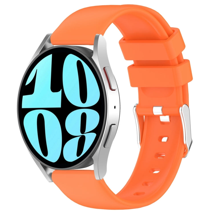 20mm Smooth Solid Color Silicone Watch Band, For Samsung Galaxy Watch 6 40mm, For Samsung Galaxy Watch 6 Classic 43mm