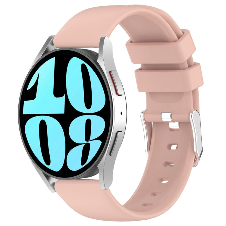 20mm Smooth Solid Color Silicone Watch Band, For Samsung Galaxy Watch 6 40mm, For Samsung Galaxy Watch 6 Classic 43mm