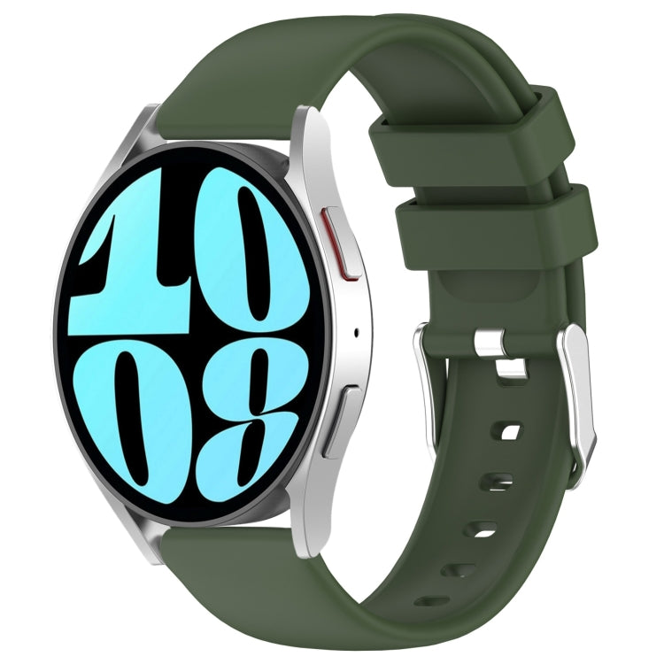20mm Smooth Solid Color Silicone Watch Band, For Samsung Galaxy Watch 6 40mm, For Samsung Galaxy Watch 6 Classic 43mm