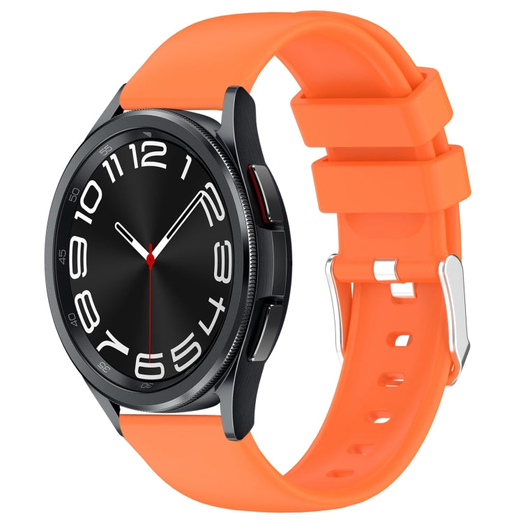 20mm Smooth Solid Color Silicone Watch Band, For Samsung Galaxy Watch 6 40mm, For Samsung Galaxy Watch 6 Classic 43mm