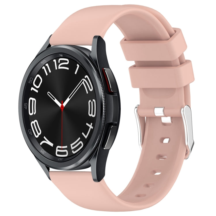 20mm Smooth Solid Color Silicone Watch Band, For Samsung Galaxy Watch 6 40mm, For Samsung Galaxy Watch 6 Classic 43mm