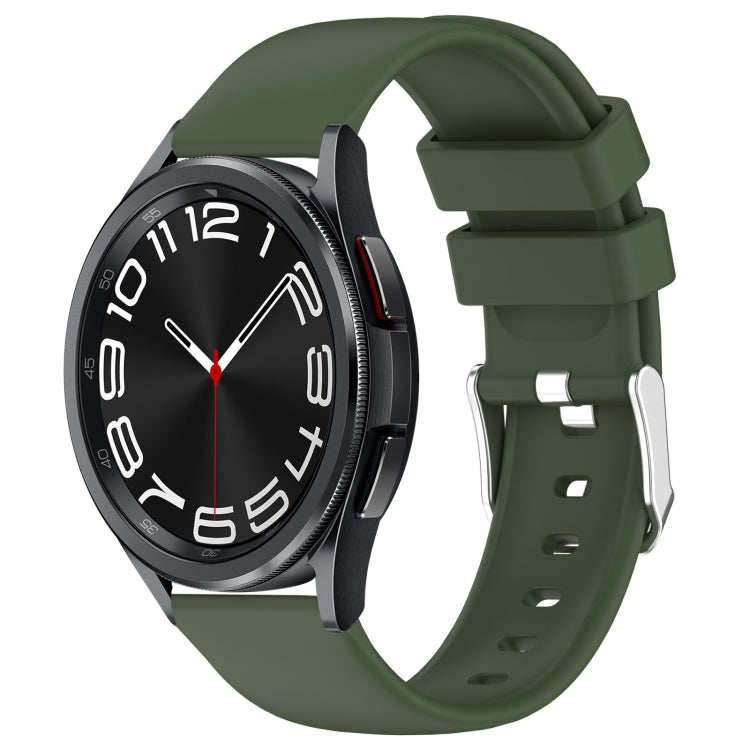 20mm Smooth Solid Color Silicone Watch Band, For Samsung Galaxy Watch 6 40mm, For Samsung Galaxy Watch 6 Classic 43mm