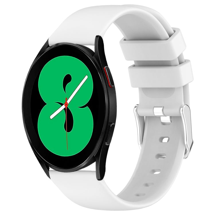 20mm Smooth Solid Color Silicone Watch Band, For Samsung Galaxy Watch 5 40mm, For Samsung Galaxy Watch 4 44mm