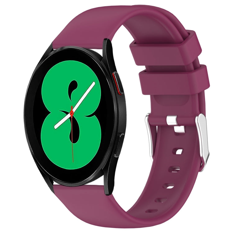 20mm Smooth Solid Color Silicone Watch Band, For Samsung Galaxy Watch 5 40mm, For Samsung Galaxy Watch 4 44mm