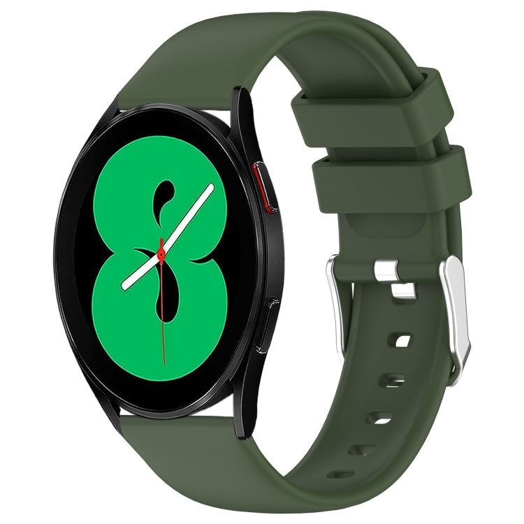 20mm Smooth Solid Color Silicone Watch Band, For Samsung Galaxy Watch 5 40mm, For Samsung Galaxy Watch 4 44mm