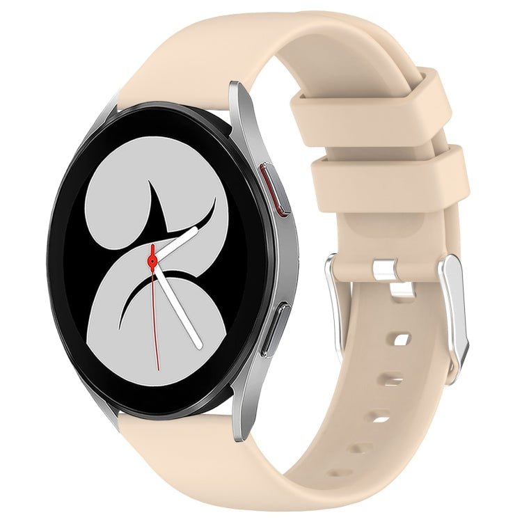 20mm Smooth Solid Color Silicone Watch Band, For Samsung Galaxy Watch 4 40mm, For Samsung Galaxy Watch 4 Classic 46mm