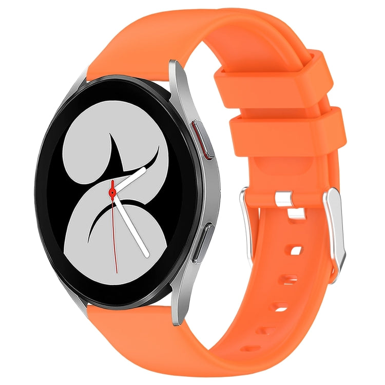 20mm Smooth Solid Color Silicone Watch Band, For Samsung Galaxy Watch 4 40mm, For Samsung Galaxy Watch 4 Classic 46mm