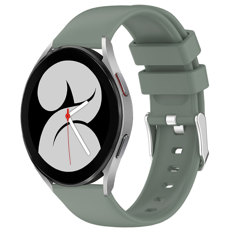 20mm Smooth Solid Color Silicone Watch Band, For Samsung Galaxy Watch 4 40mm, For Samsung Galaxy Watch 4 Classic 46mm