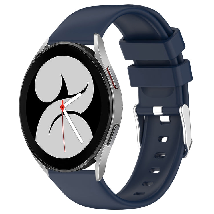 20mm Smooth Solid Color Silicone Watch Band, For Samsung Galaxy Watch 4 40mm, For Samsung Galaxy Watch 4 Classic 46mm