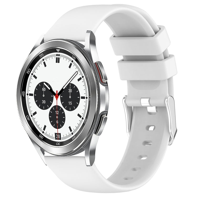 20mm Smooth Solid Color Silicone Watch Band, For Samsung Galaxy Watch 4 Classic 42mm, For Samsung Galaxy Watch Active 2 44mm
