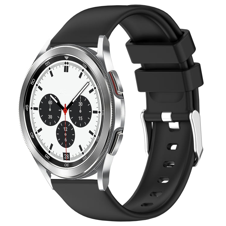 20mm Smooth Solid Color Silicone Watch Band, For Samsung Galaxy Watch 4 Classic 42mm, For Samsung Galaxy Watch Active 2 44mm