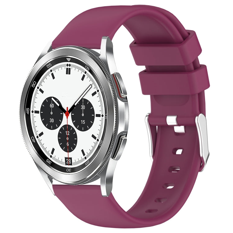 20mm Smooth Solid Color Silicone Watch Band, For Samsung Galaxy Watch 4 Classic 42mm, For Samsung Galaxy Watch Active 2 44mm