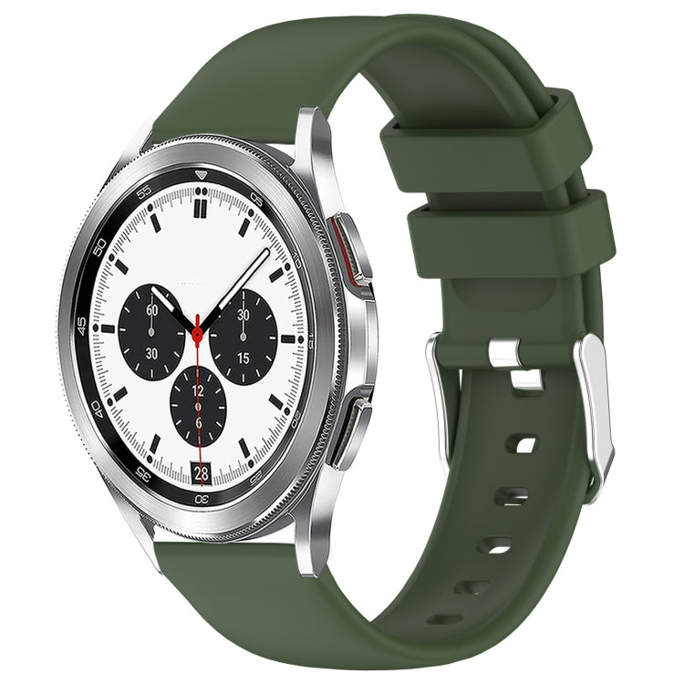 20mm Smooth Solid Color Silicone Watch Band, For Samsung Galaxy Watch 4 Classic 42mm, For Samsung Galaxy Watch Active 2 44mm