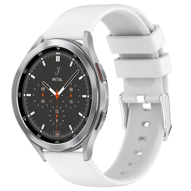 20mm Smooth Solid Color Silicone Watch Band, For Samsung Galaxy Watch 4 40mm, For Samsung Galaxy Watch 4 Classic 46mm