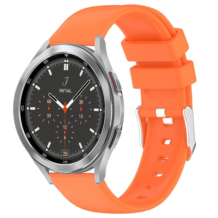 20mm Smooth Solid Color Silicone Watch Band, For Samsung Galaxy Watch 4 40mm, For Samsung Galaxy Watch 4 Classic 46mm