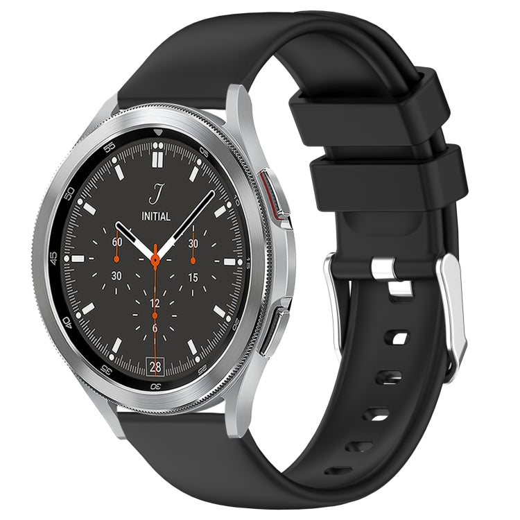 20mm Smooth Solid Color Silicone Watch Band, For Samsung Galaxy Watch 4 40mm, For Samsung Galaxy Watch 4 Classic 46mm