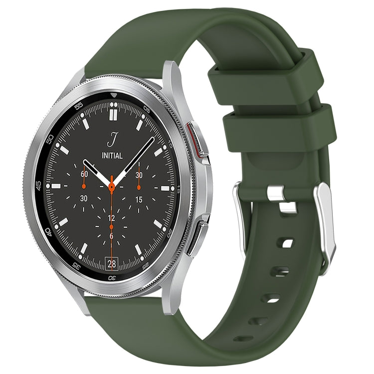 20mm Smooth Solid Color Silicone Watch Band, For Samsung Galaxy Watch 4 40mm, For Samsung Galaxy Watch 4 Classic 46mm
