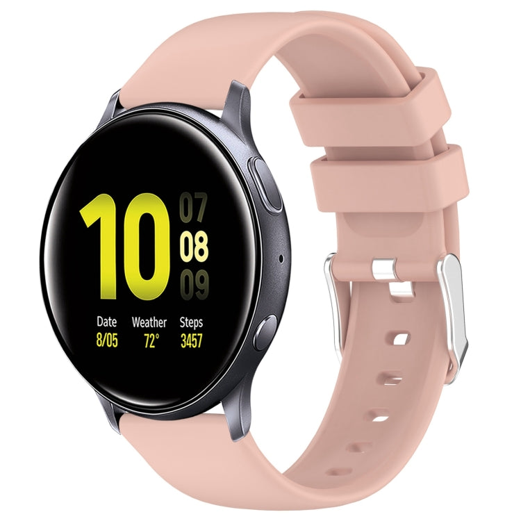 20mm Smooth Solid Color Silicone Watch Band, For Samsung Galaxy Watch 4 Classic 42mm, For Samsung Galaxy Watch Active 2 44mm