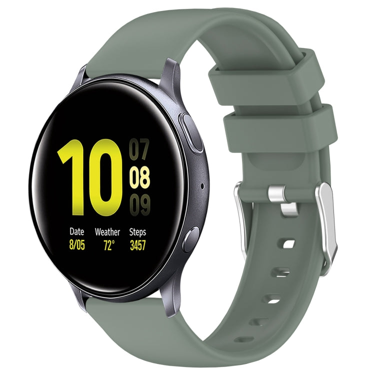 20mm Smooth Solid Color Silicone Watch Band, For Samsung Galaxy Watch 4 Classic 42mm, For Samsung Galaxy Watch Active 2 44mm