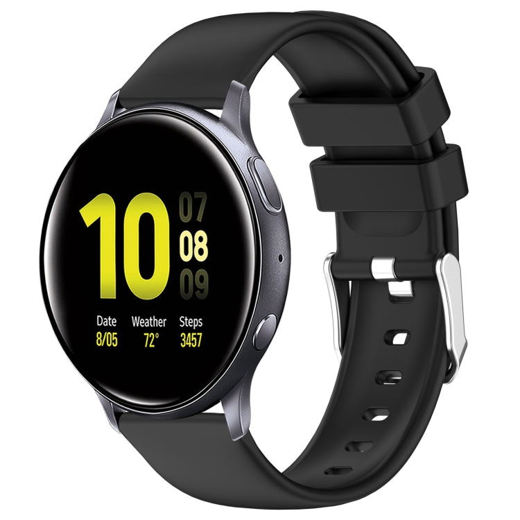 20mm Smooth Solid Color Silicone Watch Band, For Samsung Galaxy Watch 4 Classic 42mm, For Samsung Galaxy Watch Active 2 44mm