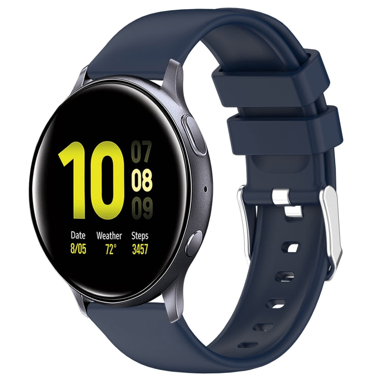 20mm Smooth Solid Color Silicone Watch Band, For Samsung Galaxy Watch 4 Classic 42mm, For Samsung Galaxy Watch Active 2 44mm