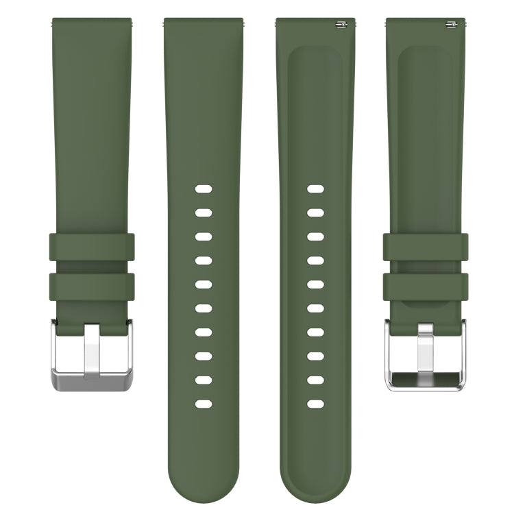 20mm Smooth Solid Color Silicone Watch Band, For Samsung Galaxy Watch 5 40mm, For Samsung Galaxy Watch 4 44mm