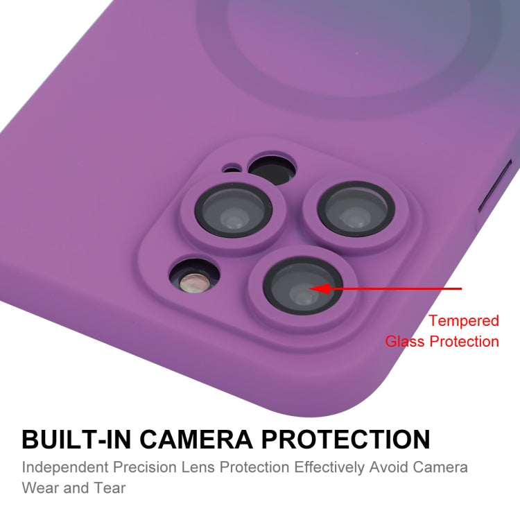 ENKAY Hat-Prince MagSafe Rainbow Gradient Silicone Phone Case with Lens Film