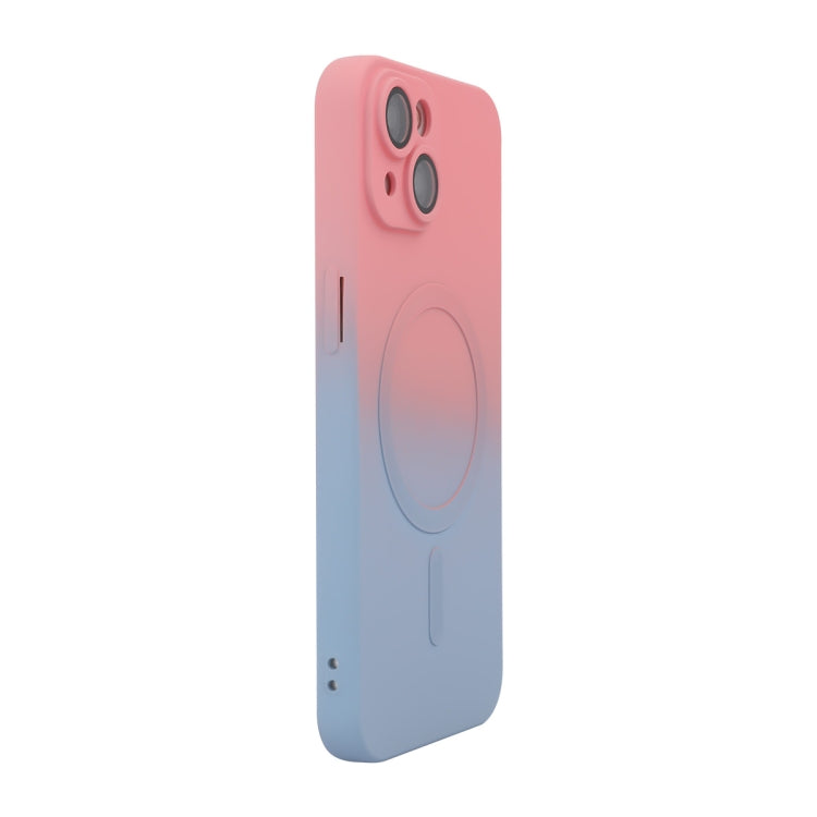 ENKAY Hat-Prince MagSafe Rainbow Gradient Silicone Phone Case with Lens Film