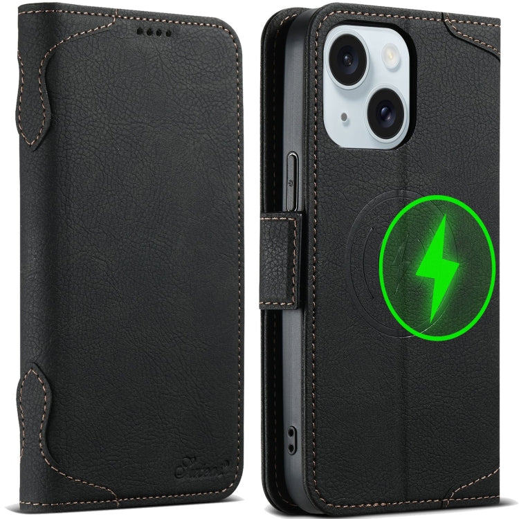 SUTENI J07 Multifunctional Horizontal Flip Magsafe Leather Phone Case, For iPhone 15 Pro Max, For iPhone 15 Pro, For iPhone 15 Plus, For iPhone 15