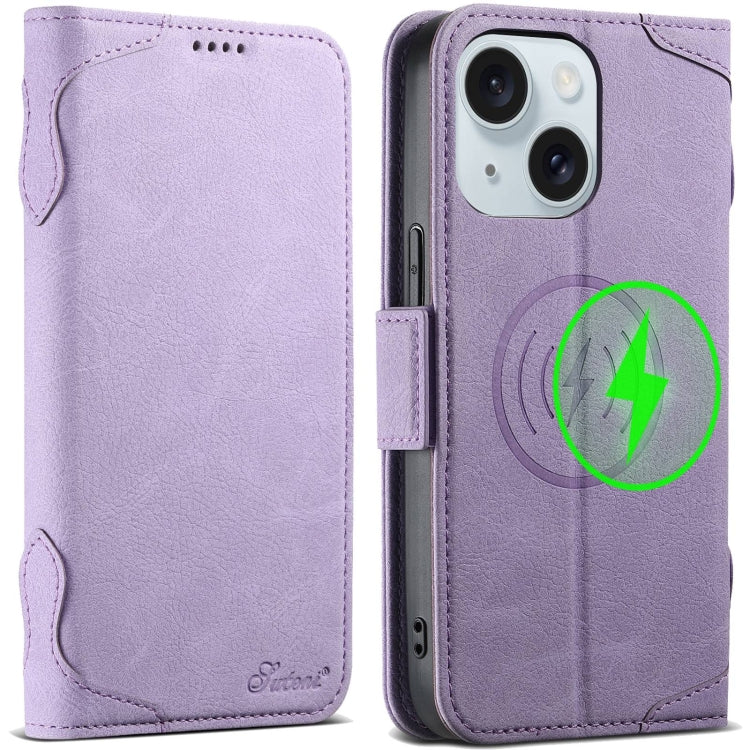 SUTENI J07 Multifunctional Horizontal Flip Magsafe Leather Phone Case, For iPhone 15 Pro Max, For iPhone 15 Pro, For iPhone 15 Plus, For iPhone 15