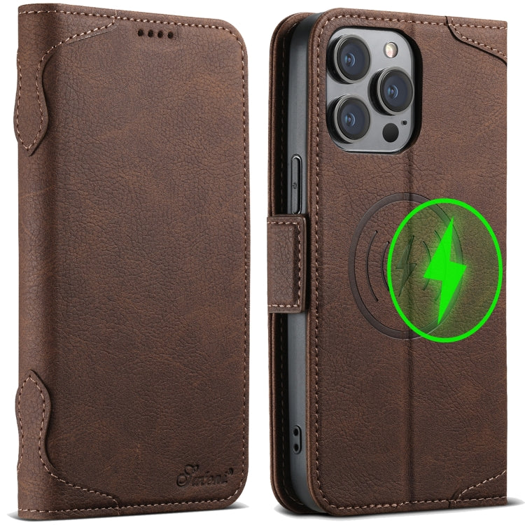 SUTENI J07 Multifunctional Horizontal Flip Magsafe Leather Phone Case, For iPhone 15 Pro Max, For iPhone 15 Pro, For iPhone 15 Plus, For iPhone 15