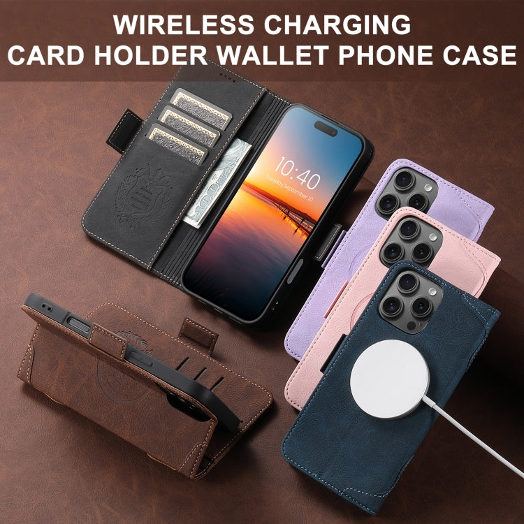 SUTENI J07 Multifunctional Horizontal Flip Magsafe Leather Phone Case, For iPhone 15 Pro Max, For iPhone 15 Pro, For iPhone 15 Plus, For iPhone 15
