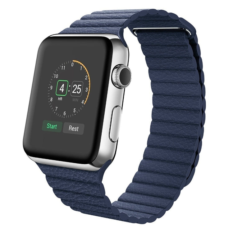 Universal Leather Magnetic Band For Apple iWatch1 2 3 4 38mm/40mm, black, blue, red, white, brown