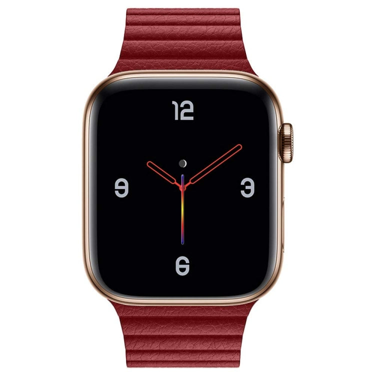 Universal Leather Magnetic Band For Apple iWatch1 2 3 4 38mm/40mm, black, blue, red, white, brown